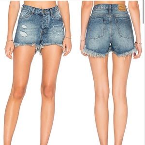 One Teaspoon High Waist Bonita Short Lucky Blue
